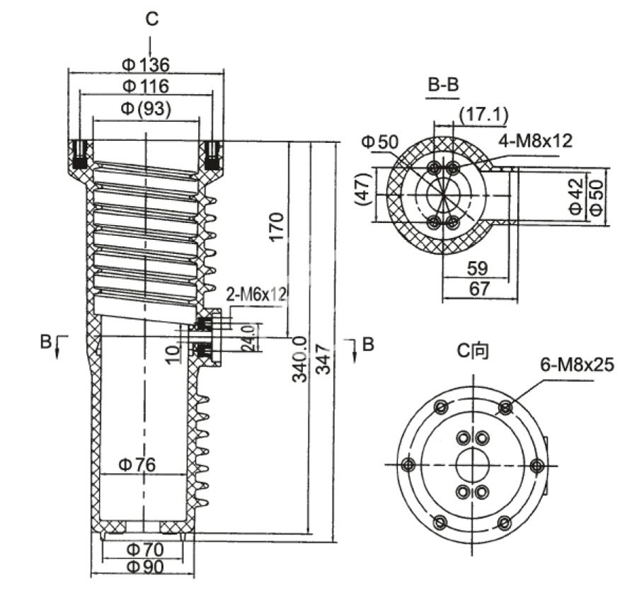 084_絕緣筒 TNZ2-10_2_第26頁_XGN68-12型高壓真空開關柜配套件.jpg
